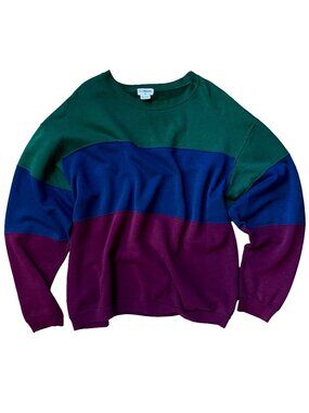 VINTAGE HANES STRIPED SWEATSHIRT XL MADE IN USA